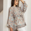 Elegant Butterfly Tie-Waist Blouse