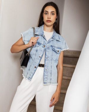 Light Blue Denim Vest