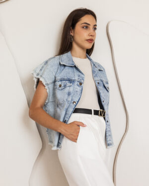 Beige High-Waisted Pants