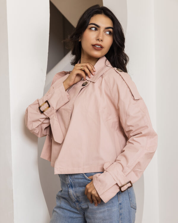Pink Cropped Jacket