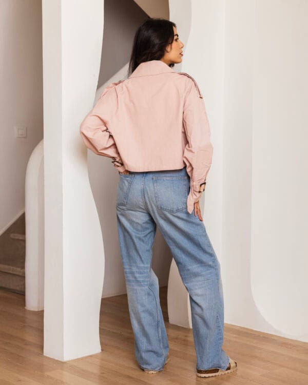 Pink Cropped Jacket