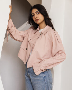 Pink Cropped Jacket