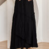 Black Tiered Maxi Skirt
