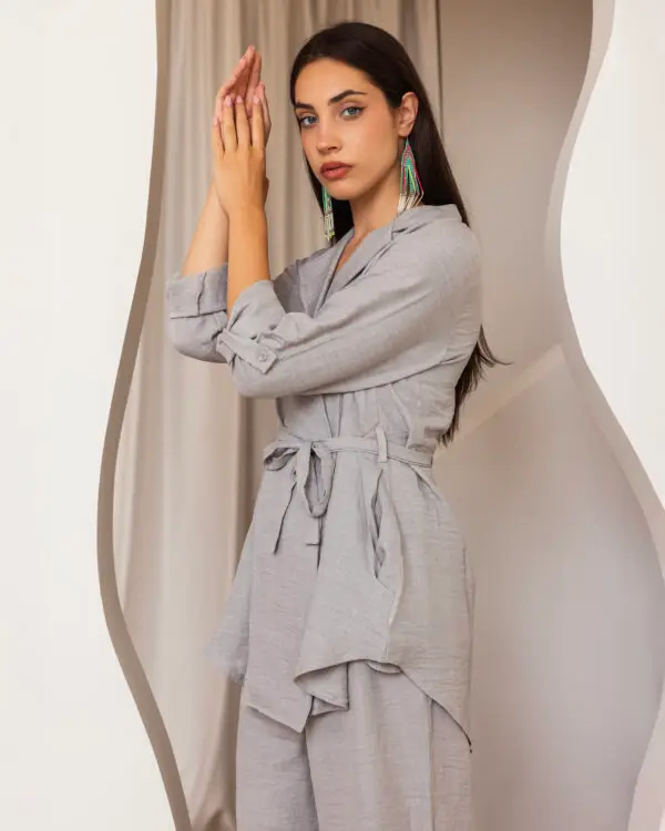 Belted Jacket Set