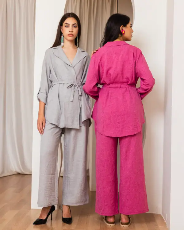 Belted Jacket Set