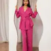 Belted Jacket Set