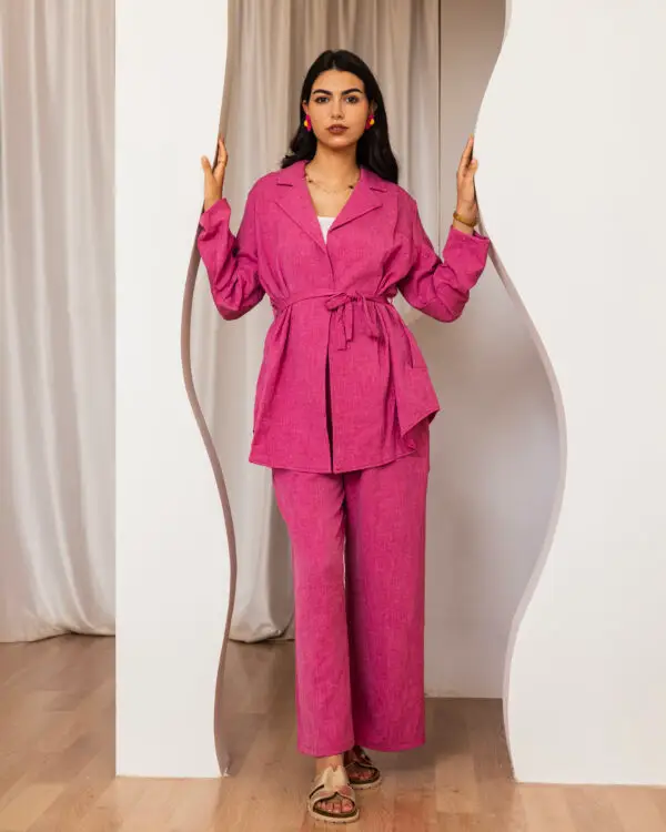Belted Jacket Set