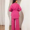 Belted Jacket Set