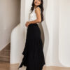 Black Tiered Maxi Skirt