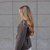 Dark Brown Belted Wool Jacket