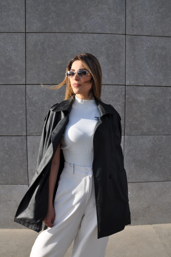 Black Belted Leather Jacket