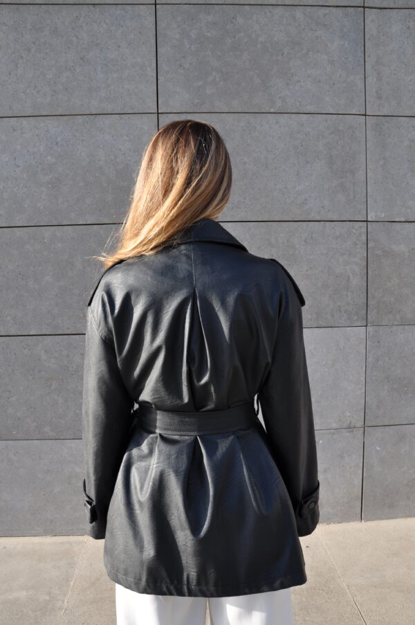 Black Belted Leather Jacket