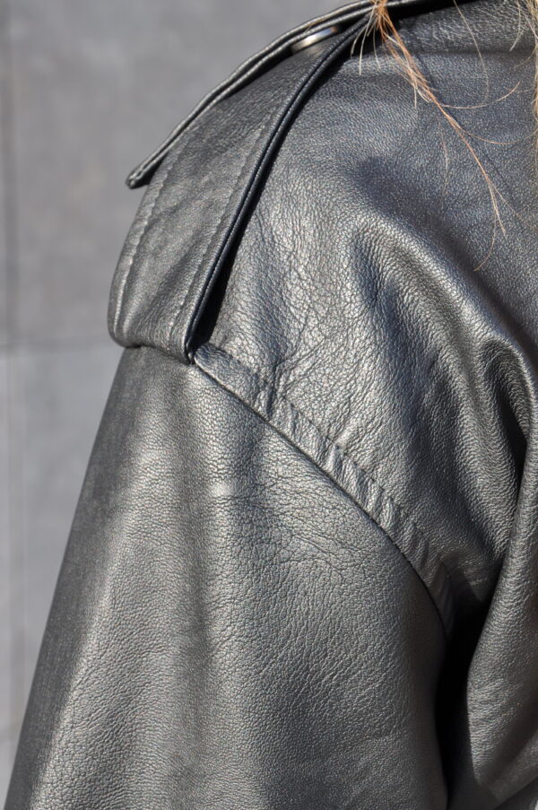 Black Belted Leather Jacket