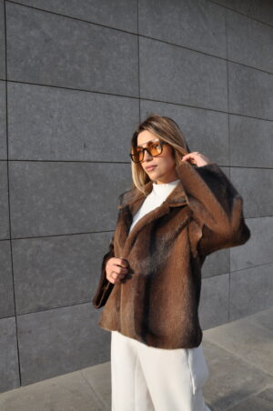 Brown Faux Fur Coat