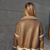 DSC_0335 Brown Cream Shearling Jacket