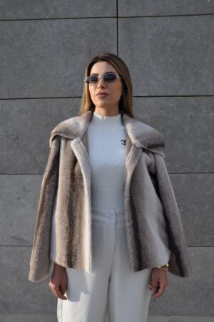 Ombre Faux Fur Coat