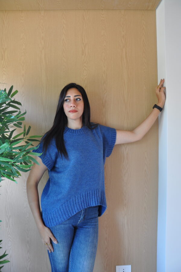 Knit Vest – Blue