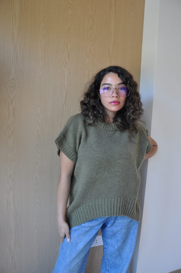 Knit Vest – Olive