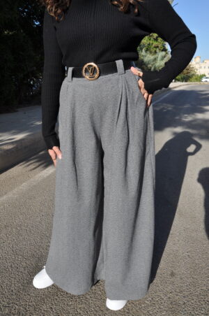 DSC_0648 Light Gray Wide-Leg Pants