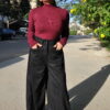 Black Wide-Leg Pants