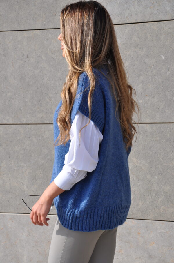 Knit Vest – Blue