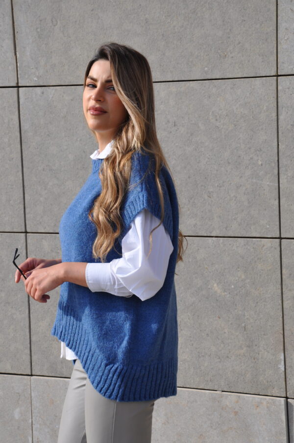 Knit Vest – Blue