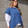 Knit Vest – Blue