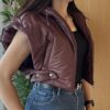 IMG_8925 Burgundy cropped short fit vest